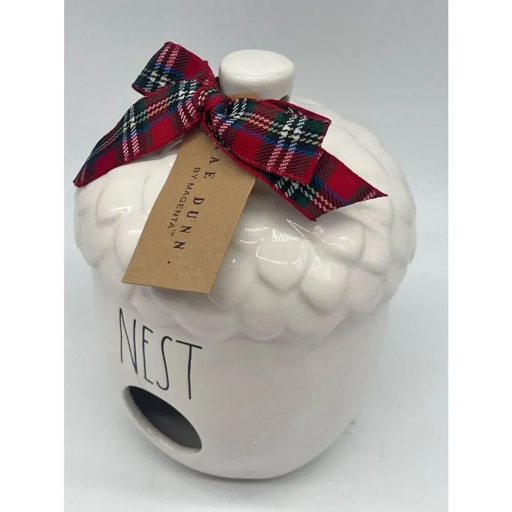 Rae Dunn Acorn Shaped “Nest” Ceramic Birdhouse - Picture 3 of 4